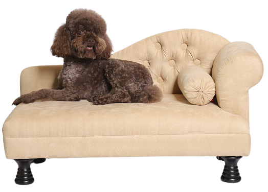 Dog sofa with 1 armrest - beige - dog basket